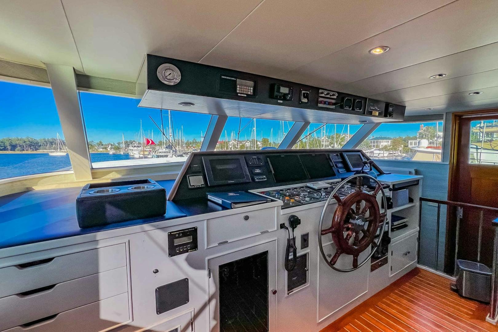 inside of a building aboard FREEDOM Yacht for Sale