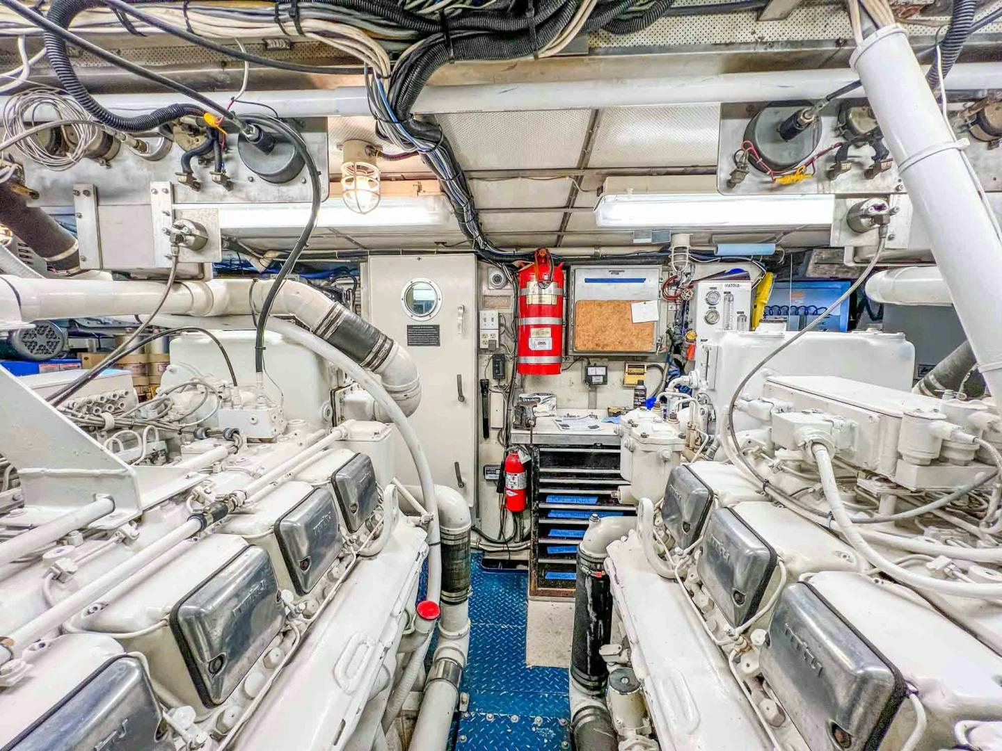 a room with machinery aboard FREEDOM Yacht for Sale