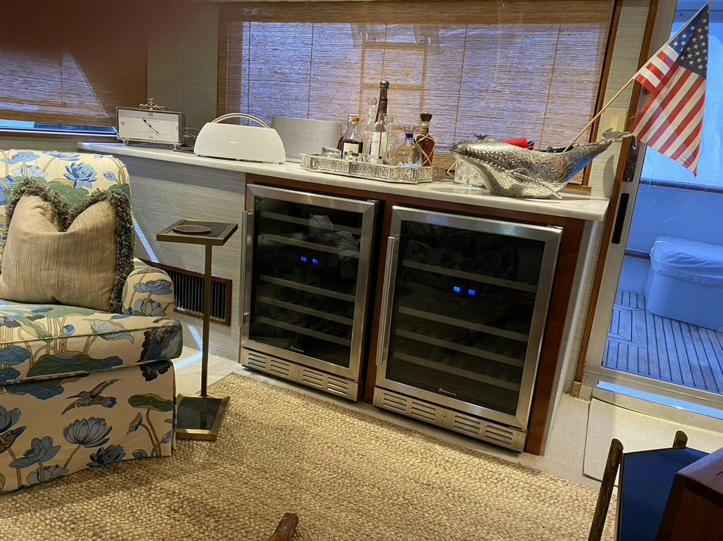 a kitchen with a large oven aboard FREEDOM Yacht for Sale