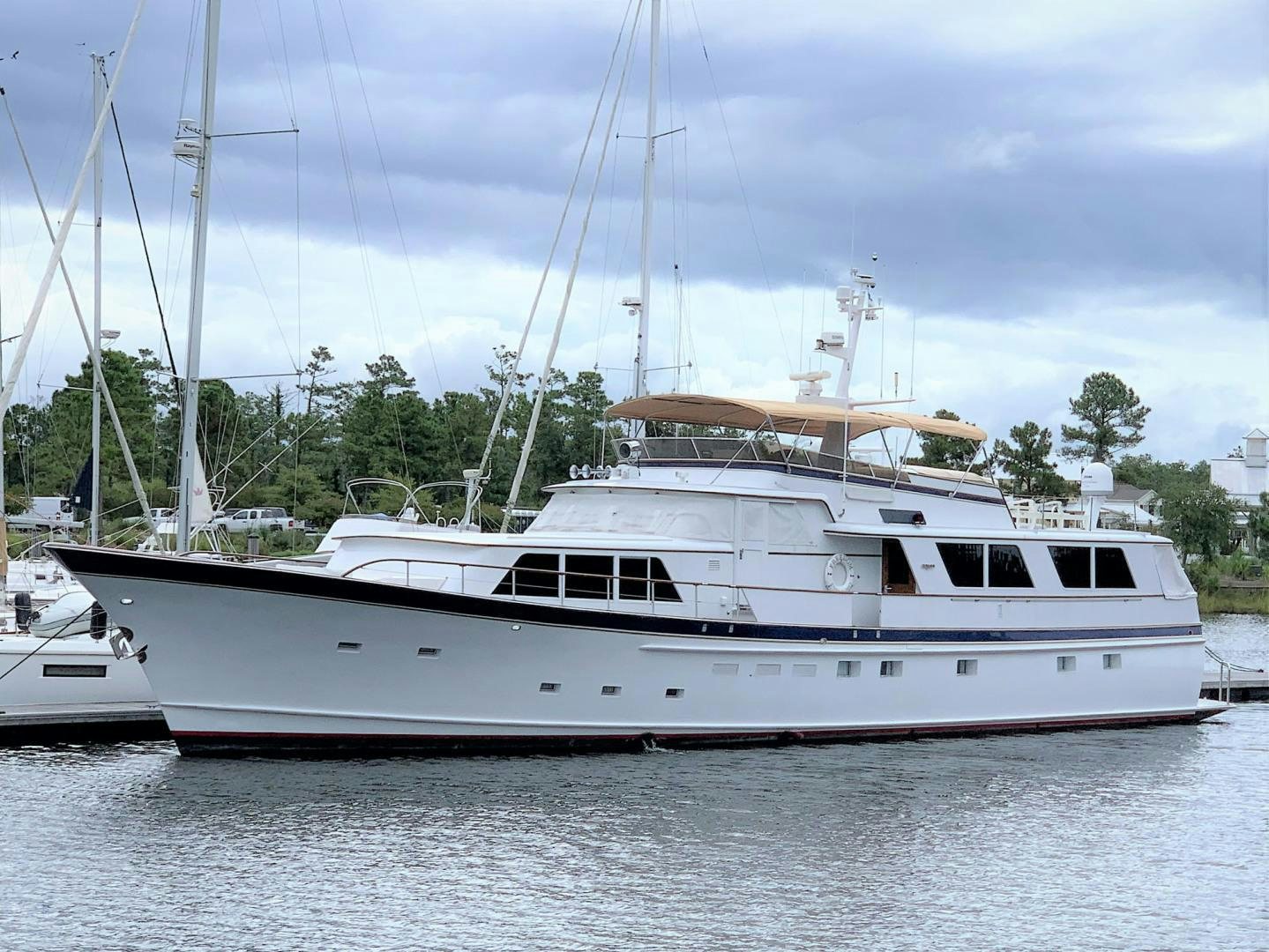 a boat in the water aboard FREEDOM Yacht for Sale