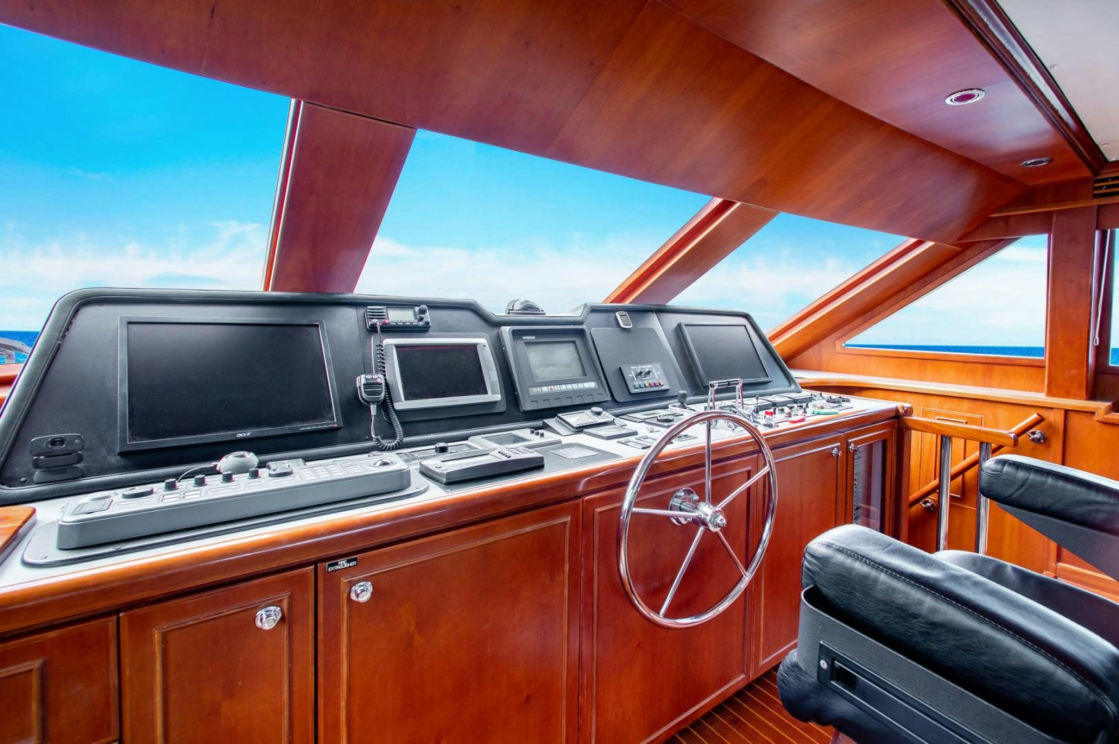 a group of computers on a boat aboard BOXES II Yacht for Sale