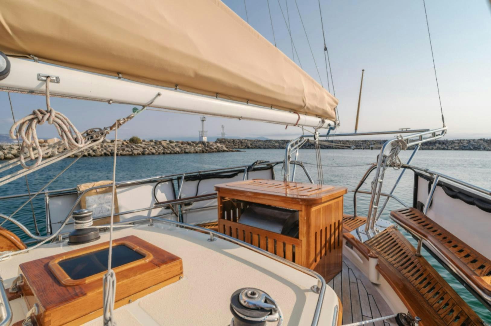 a boat on the water aboard Iolair Mara Yacht for Sale