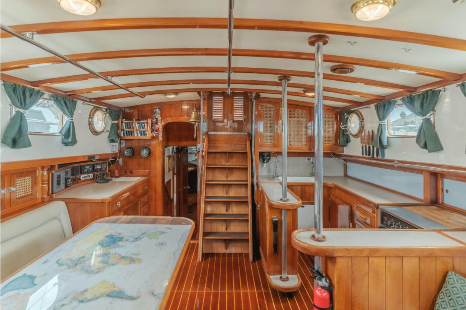 a bedroom with a bunk bed aboard Iolair Mara Yacht for Sale