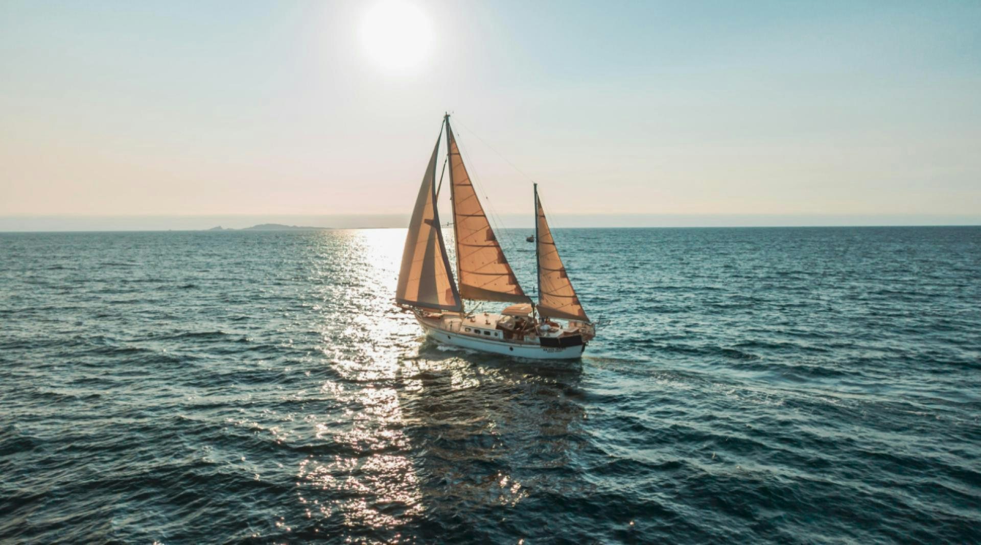 a sailboat on the water aboard Iolair Mara Yacht for Sale