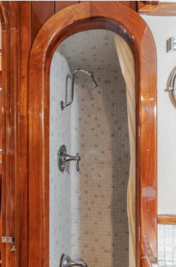 a door with a handle aboard Iolair Mara Yacht for Sale