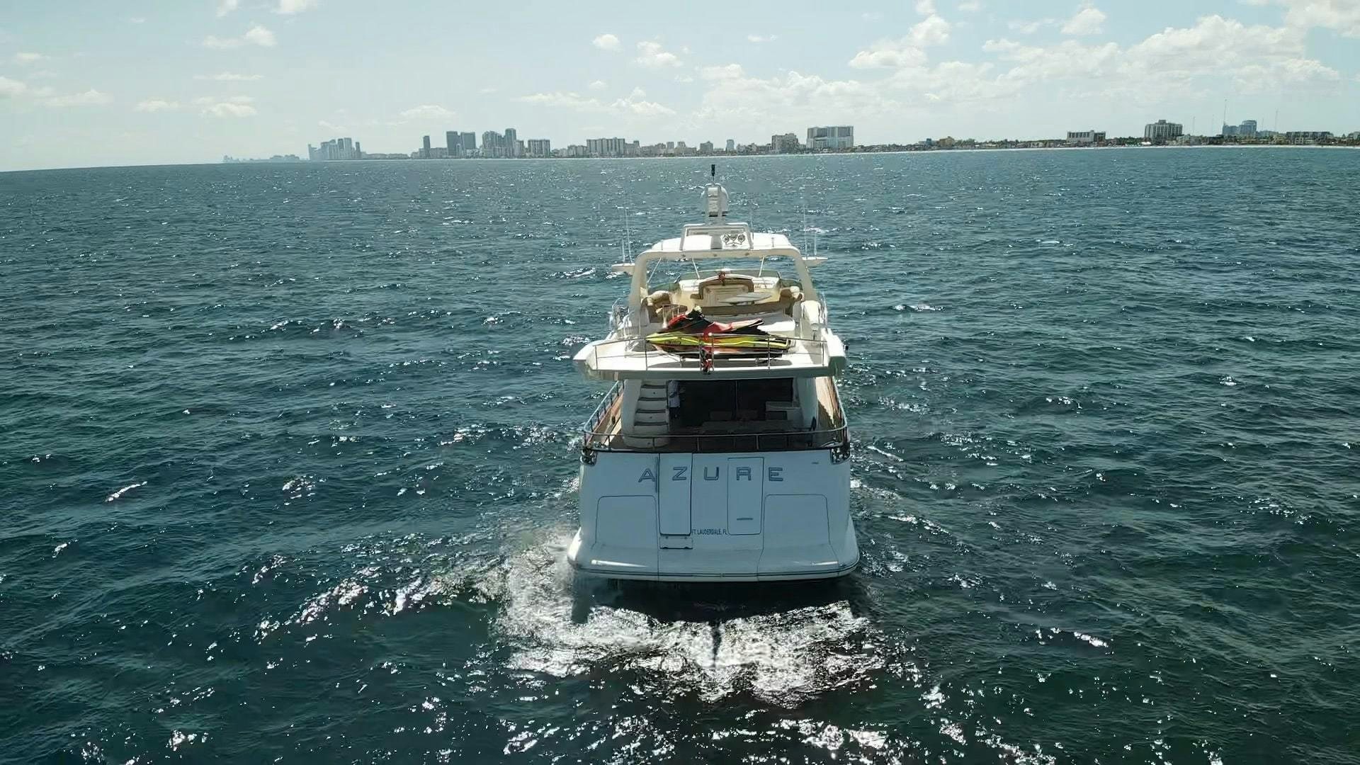 a boat on the water aboard AZURE Yacht for Sale