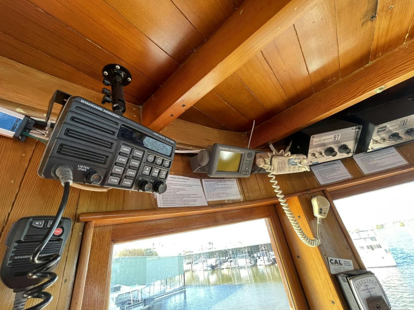 a telephone on a desk aboard SACAJAWEA Yacht for Sale
