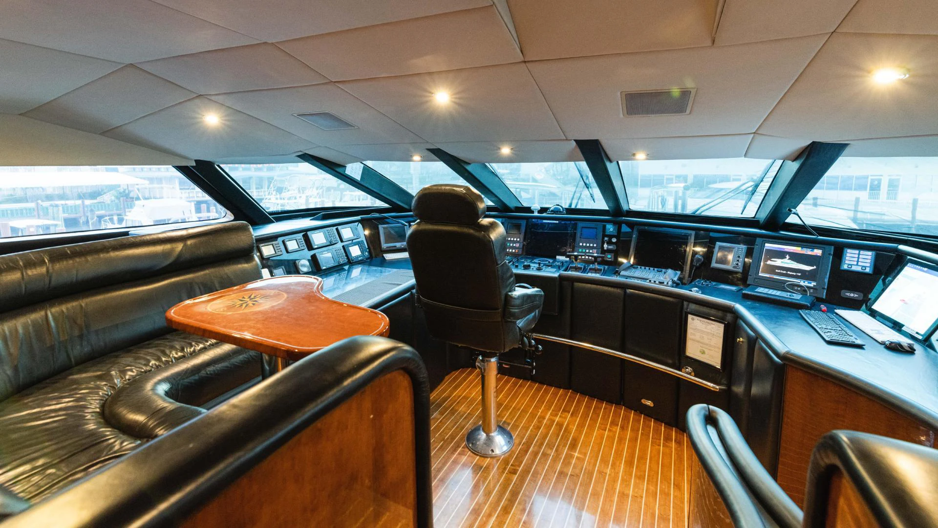 inside of a vehicle aboard ARTHUR’S WAY Yacht for Sale