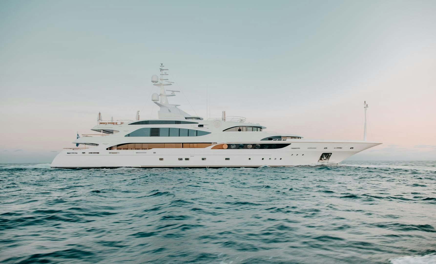 a white boat in the water aboard SORRENTO Yacht for Sale