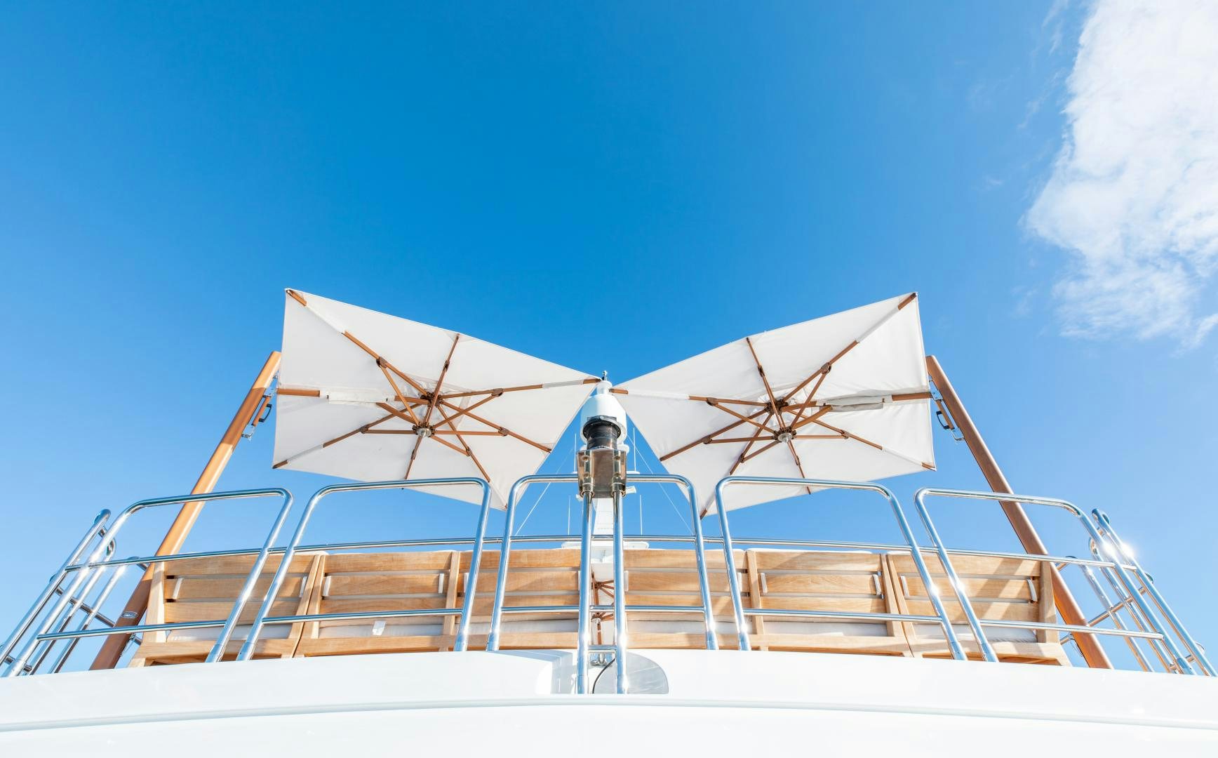 a white and blue building aboard SORRENTO Yacht for Sale