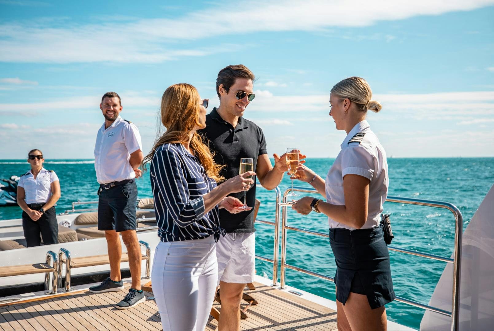 a group of people on a boat aboard SORRENTO Yacht for Sale