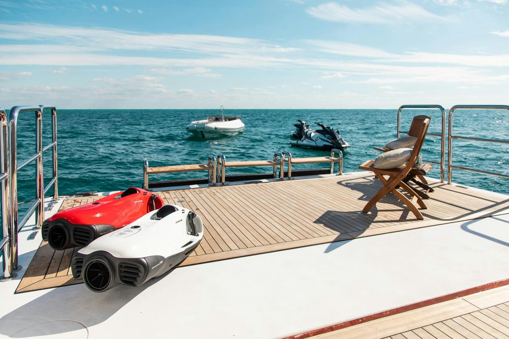 a boat on a deck aboard SORRENTO Yacht for Sale