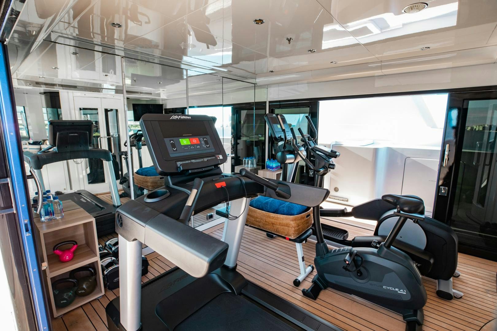 a room with many computers aboard SORRENTO Yacht for Sale