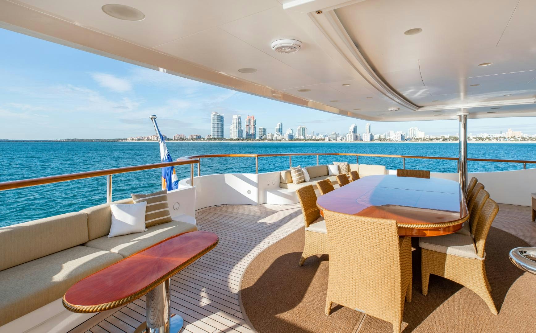 a table and chairs on a boat aboard SORRENTO Yacht for Sale