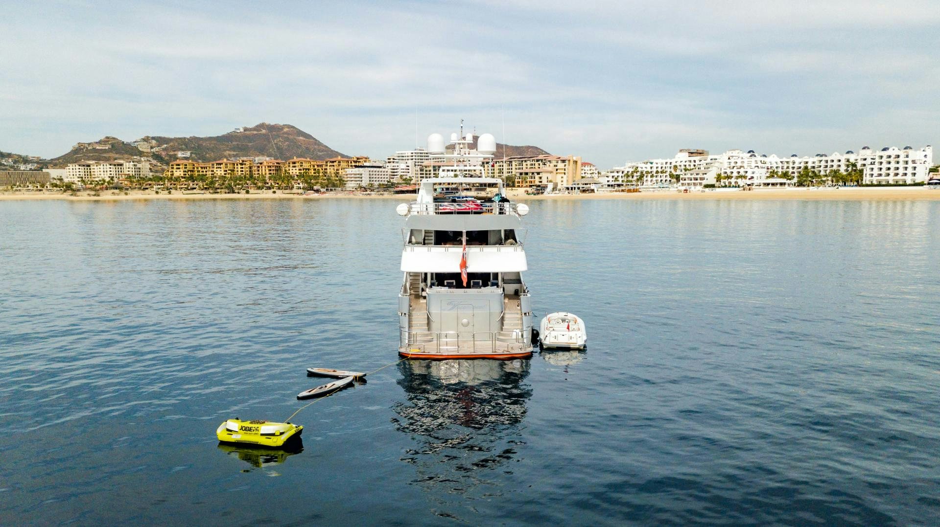 a boat in the water aboard CHAMPAGNE SEAS Yacht for Charter
