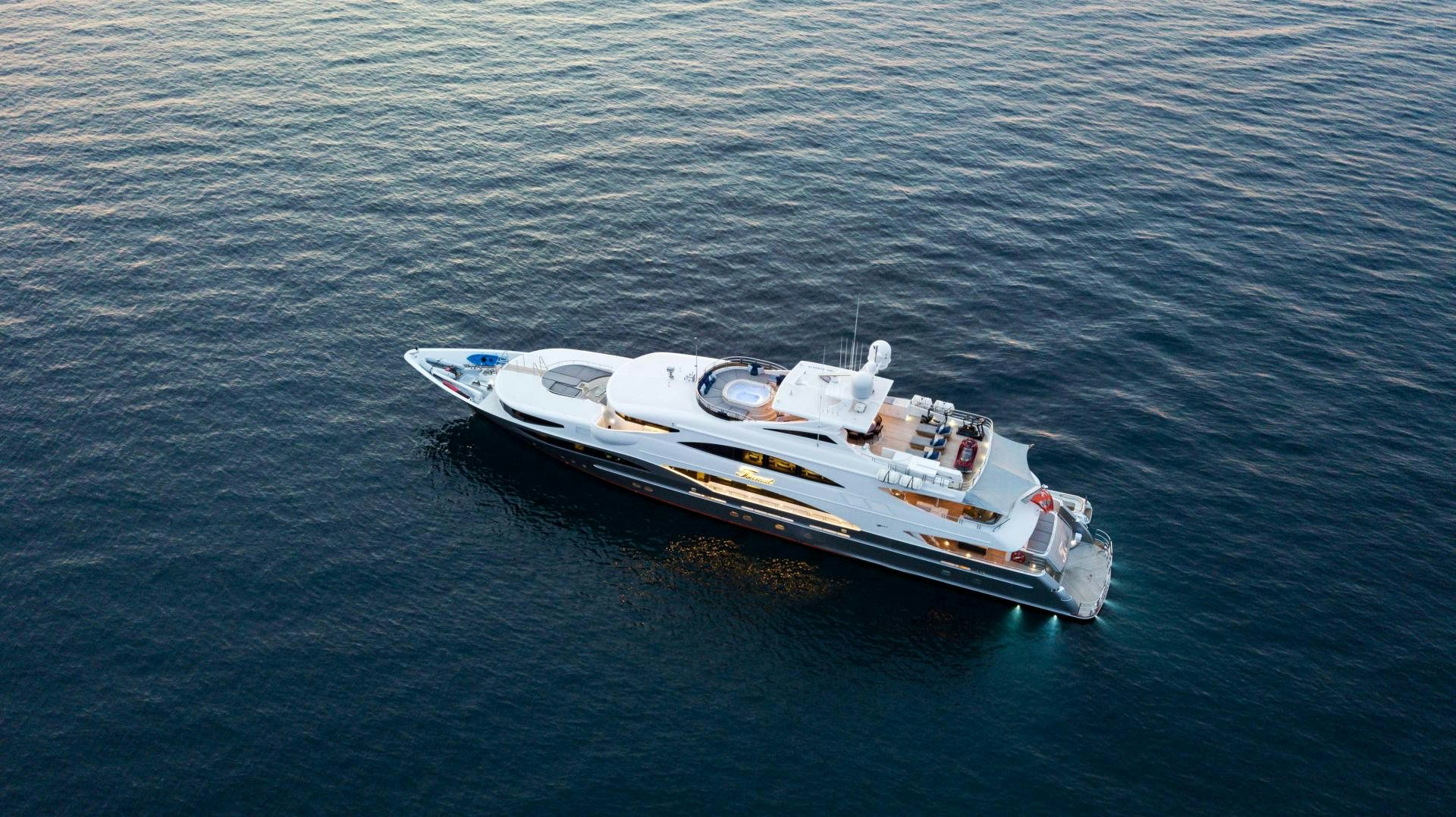 a boat in the water aboard CHAMPAGNE SEAS Yacht for Sale