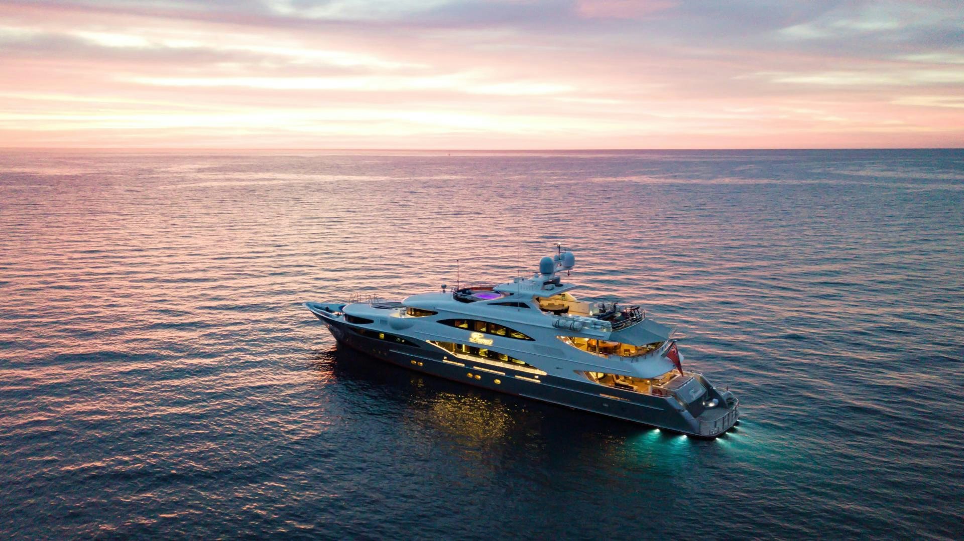 a boat in the water aboard CHAMPAGNE SEAS Yacht for Sale
