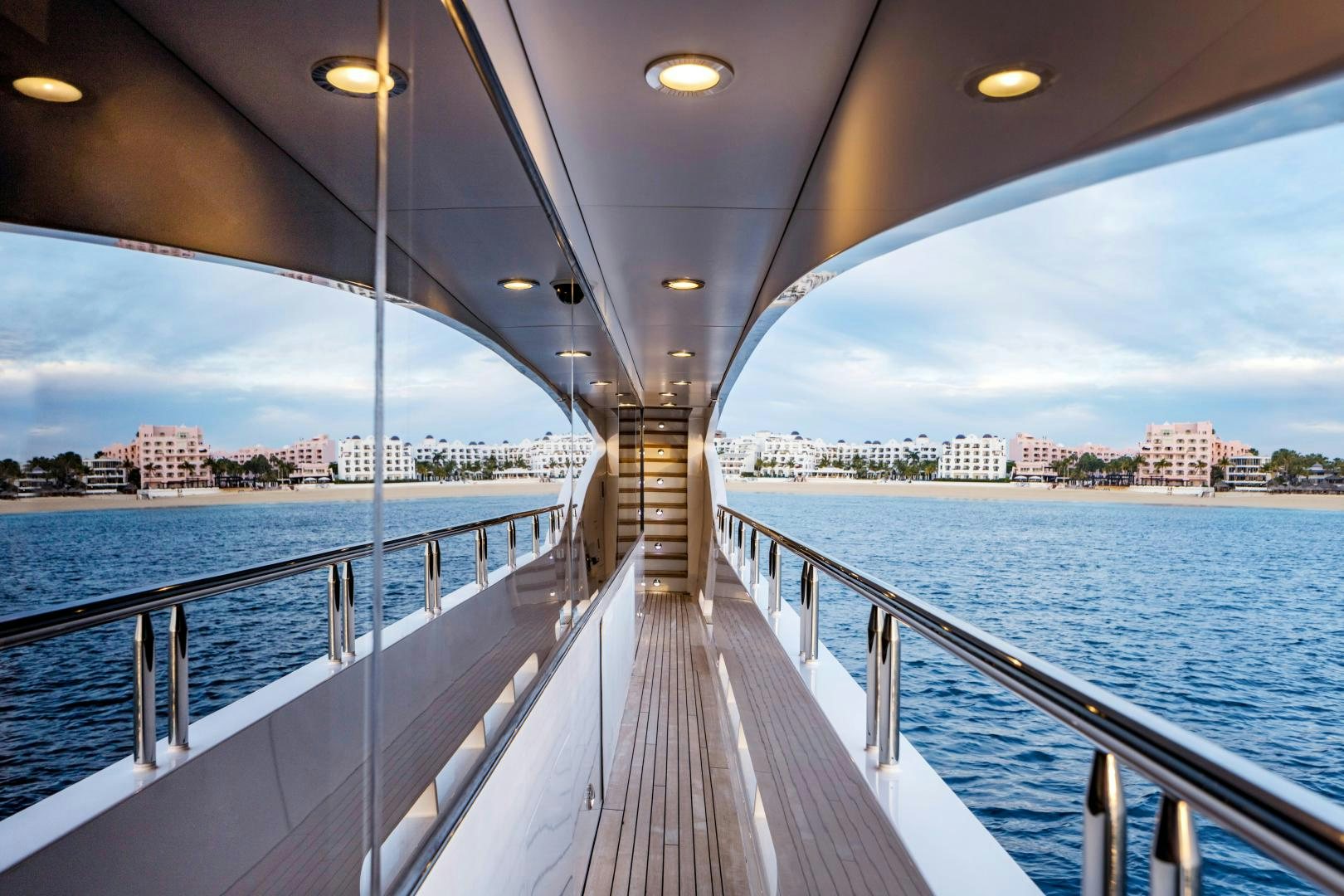 a boat on the water aboard CHAMPAGNE SEAS Yacht for Charter