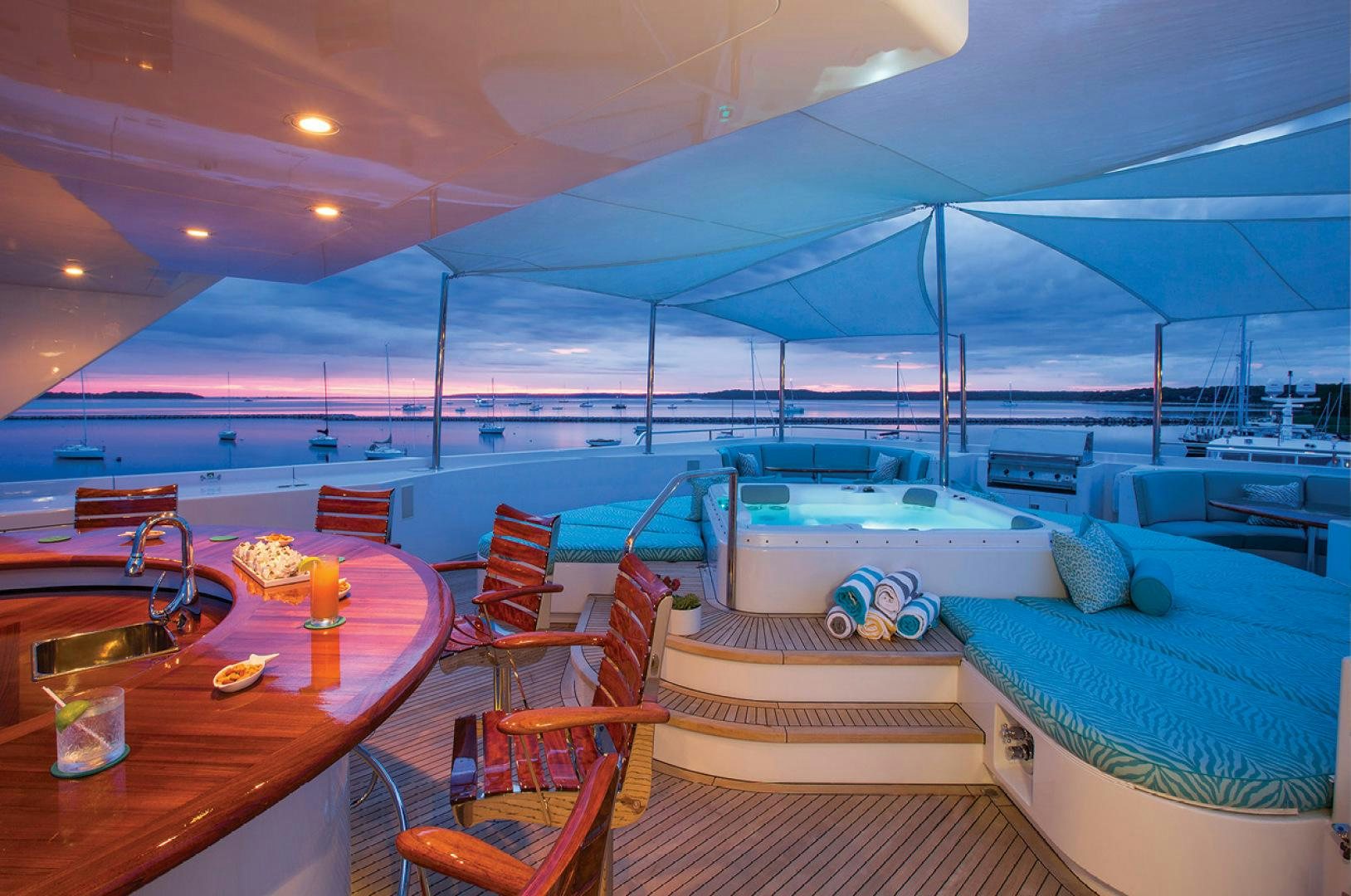 a boat on the water aboard RHINO Yacht for Sale