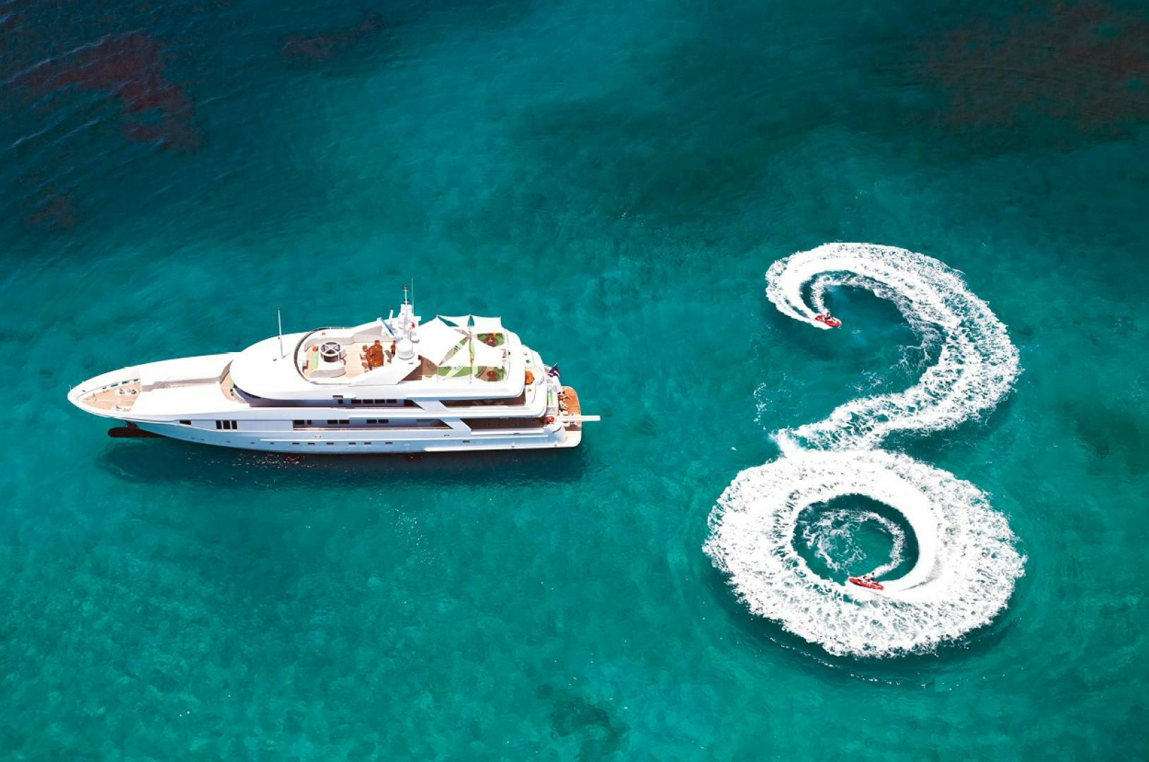 a boat in the water aboard RHINO Yacht for Sale