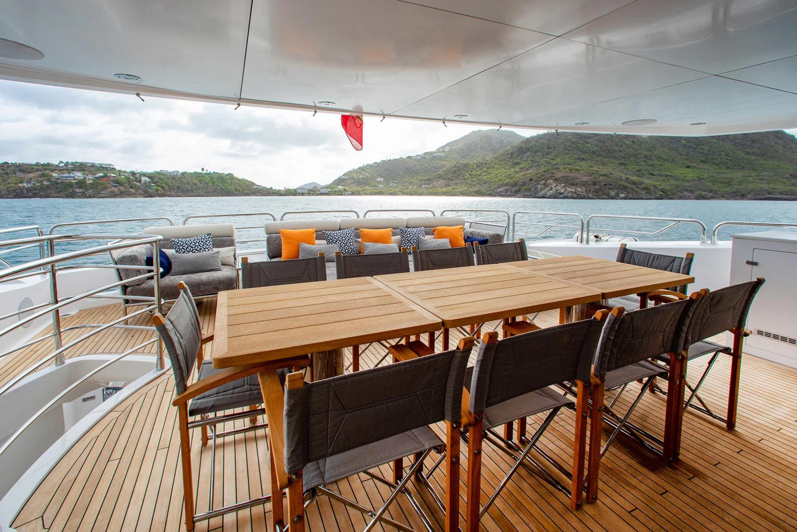 a table on a boat aboard MARIN Yacht for Sale