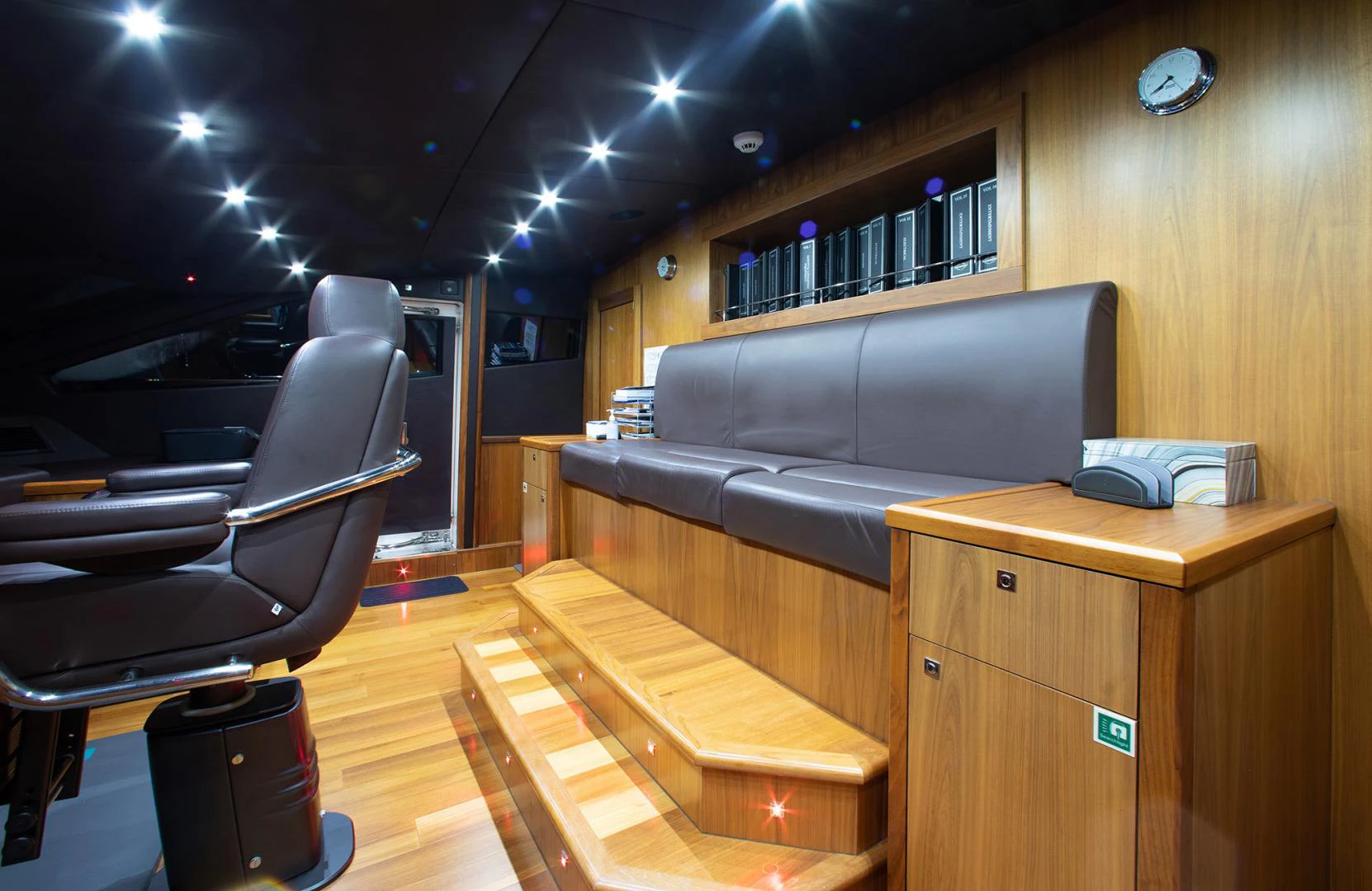 a room with a couch and a desk aboard MARIN Yacht for Sale