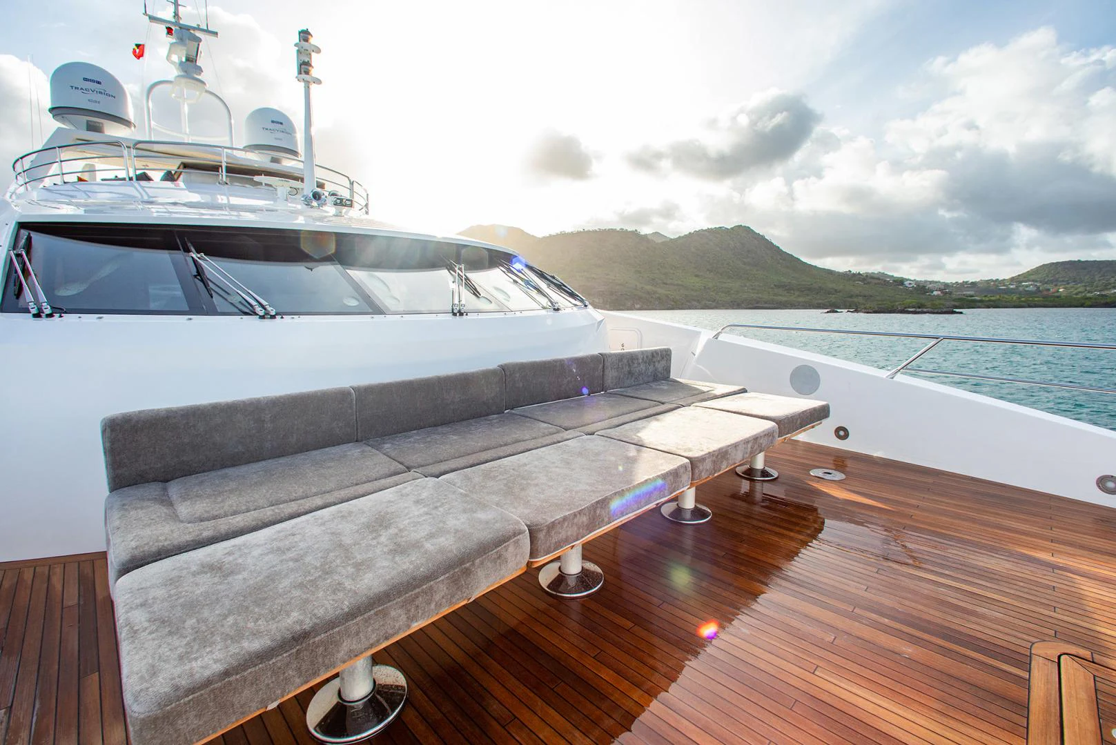 a boat on a deck aboard MARIN Yacht for Sale