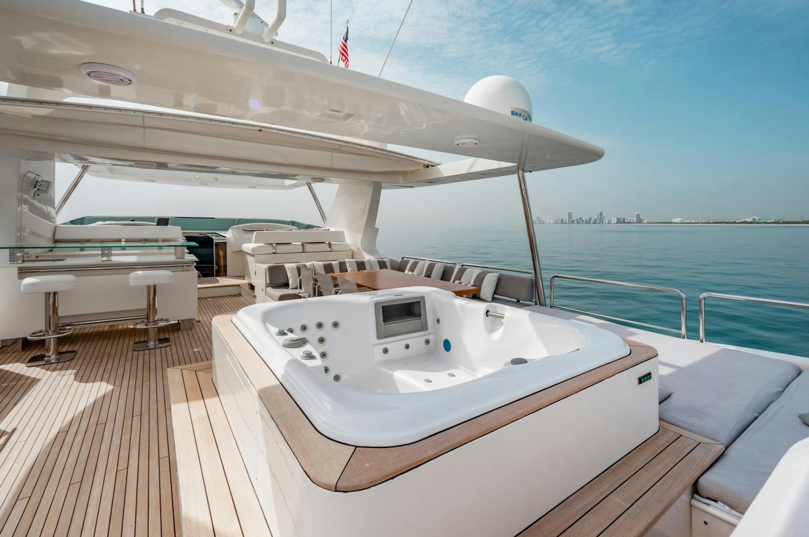 a boat on a deck aboard ARREEE! Yacht for Sale