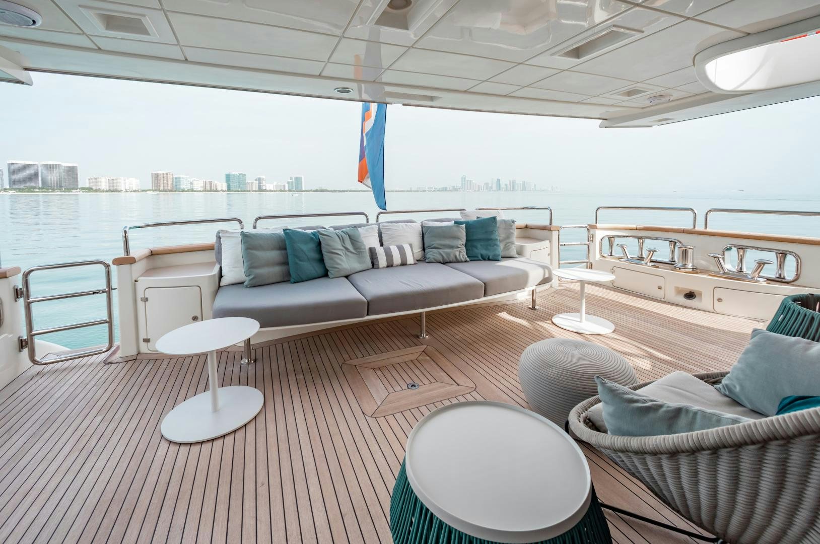 a large living room with a couch aboard ARREEE! Yacht for Sale