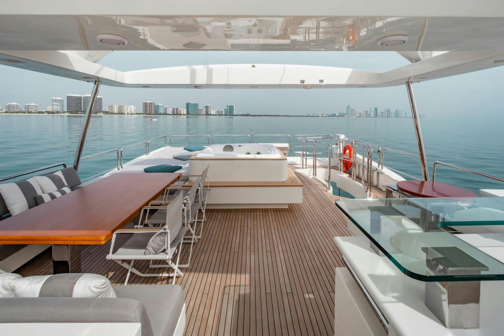 a boat on the water aboard ARREEE! Yacht for Sale