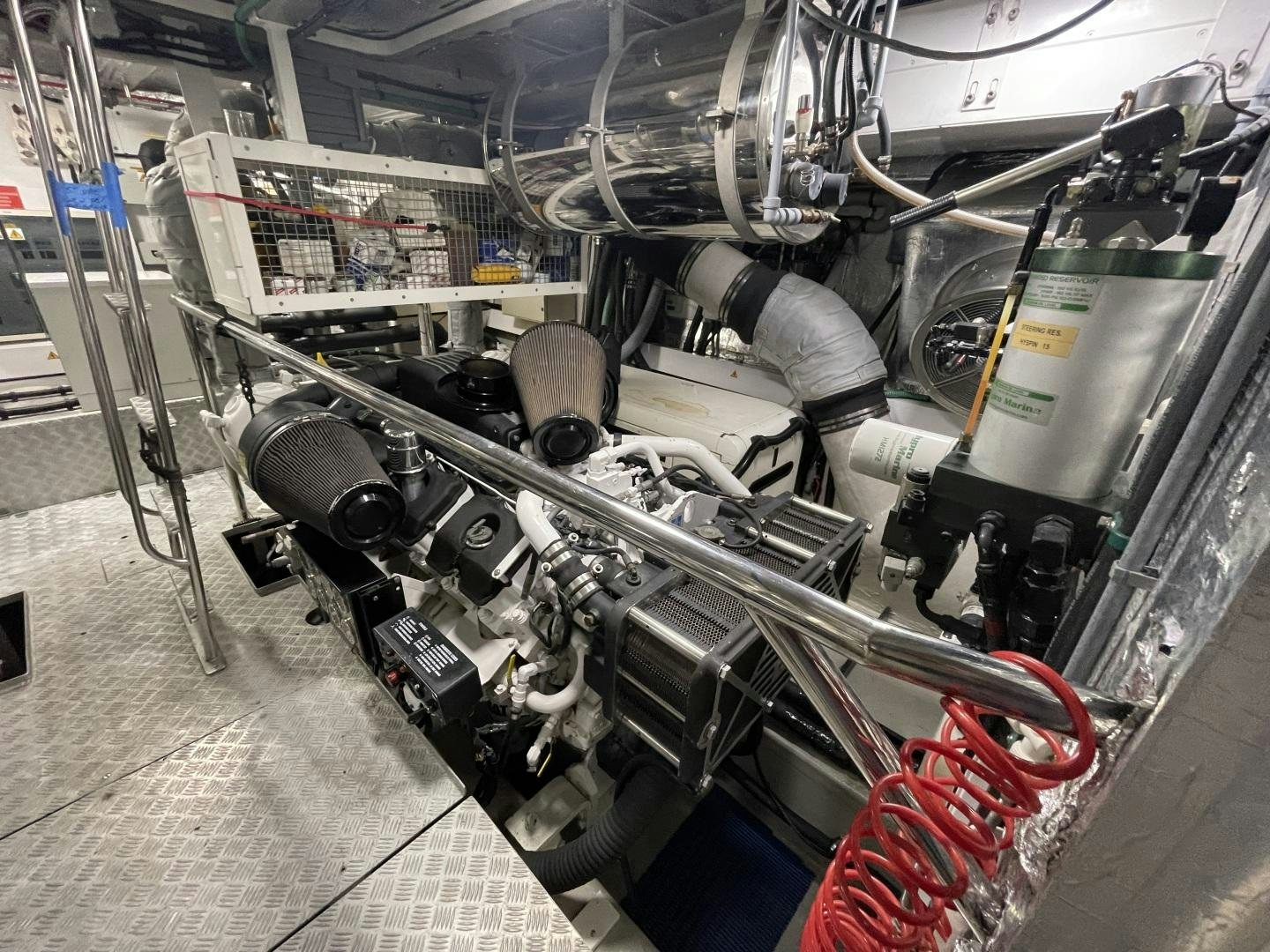 a large machine in a factory aboard BELLA Yacht for Sale