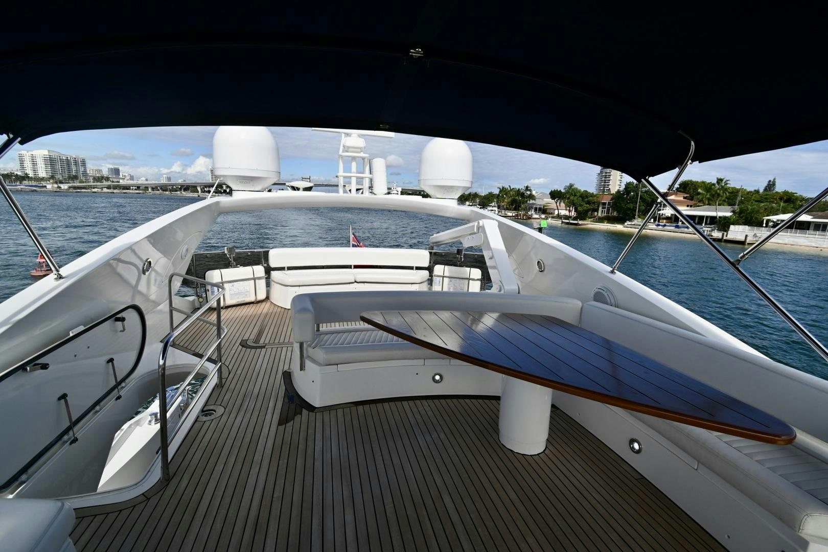 a boat on a deck aboard BELLA Yacht for Sale