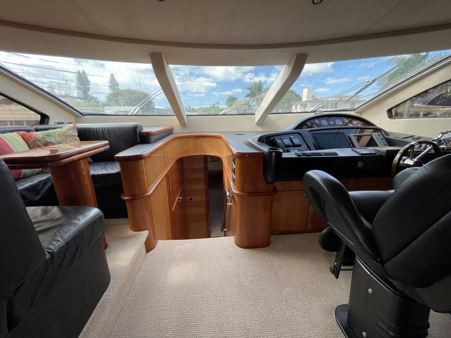 inside of a car aboard BELLA Yacht for Sale