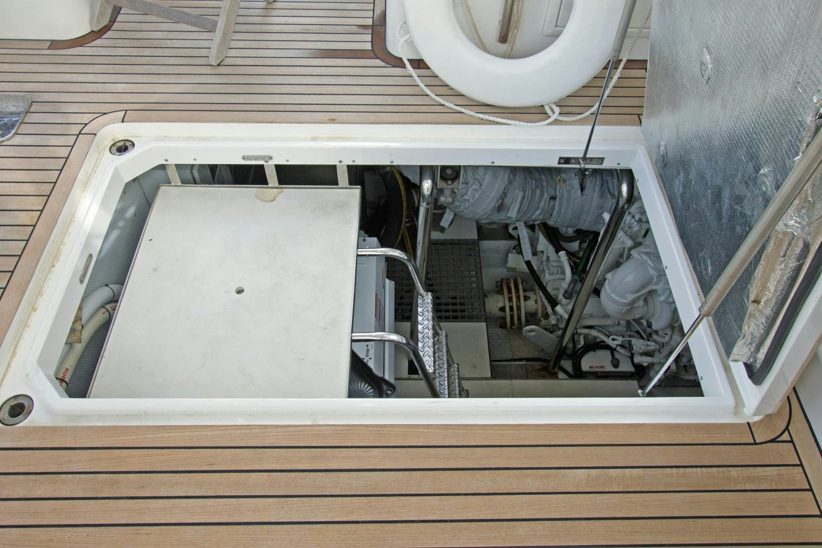 a white box with a metal object inside aboard MOODSWING Yacht for Sale