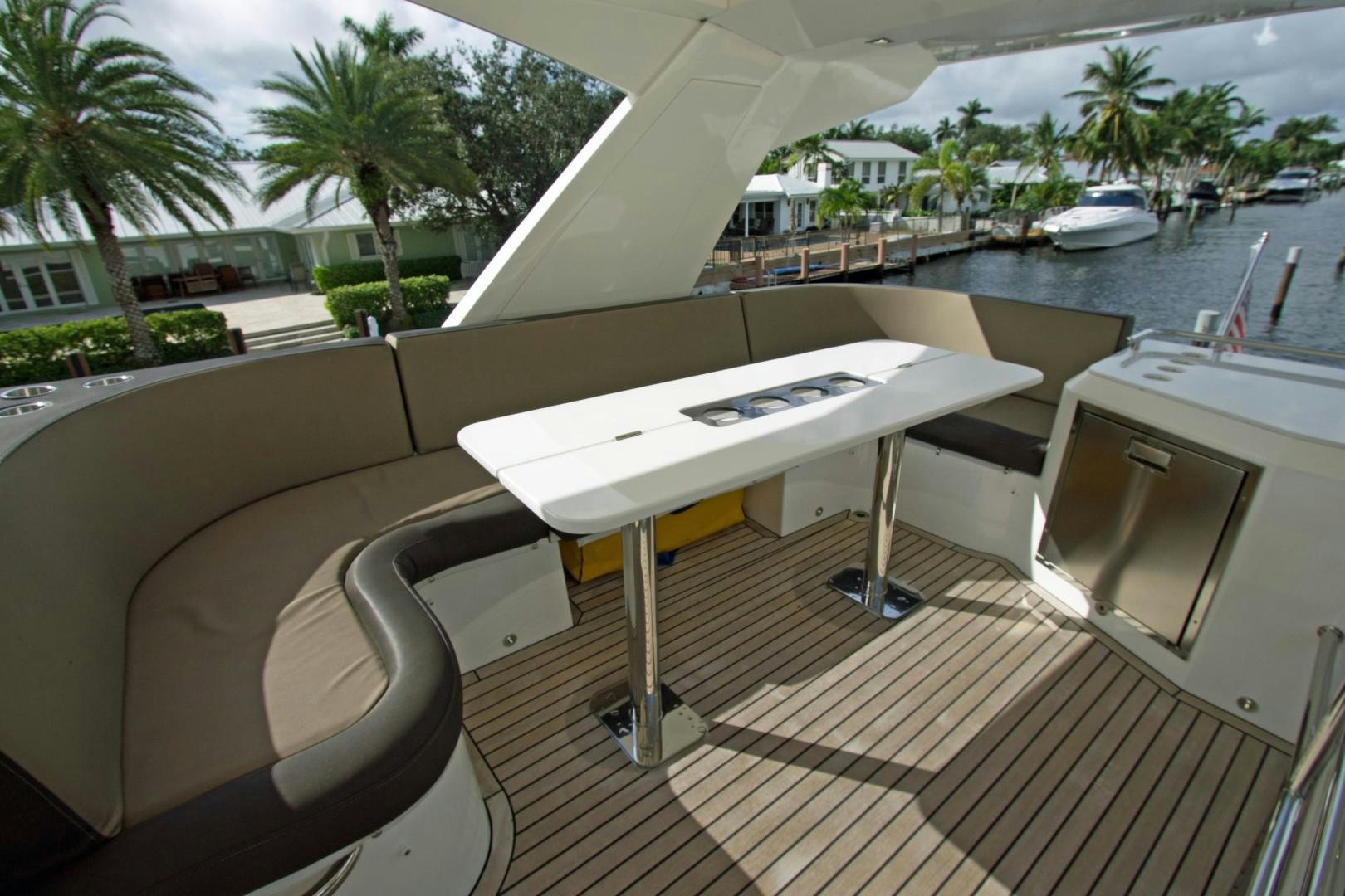 a table on a deck aboard MOODSWING Yacht for Sale