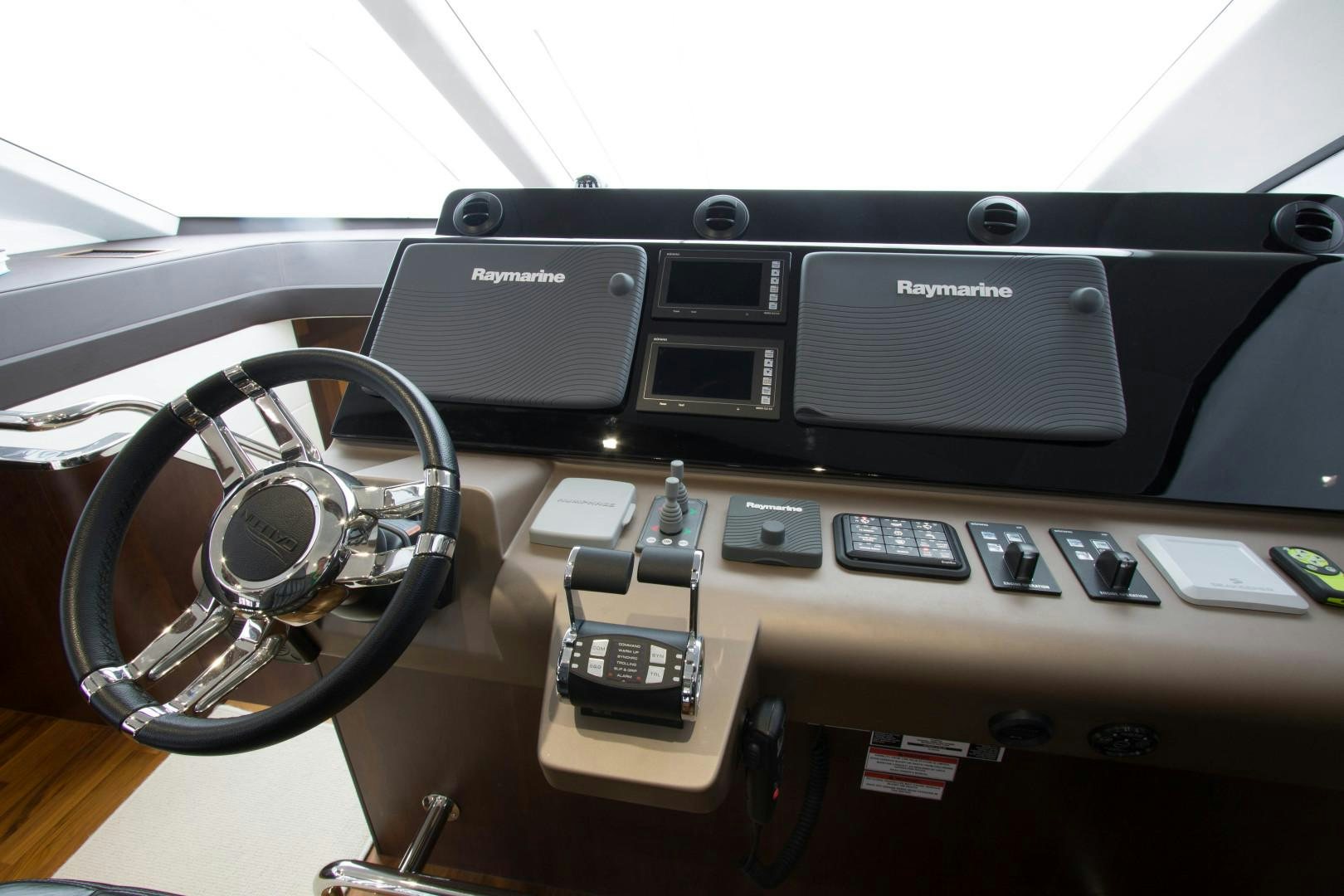 the inside of a car aboard MOODSWING Yacht for Sale