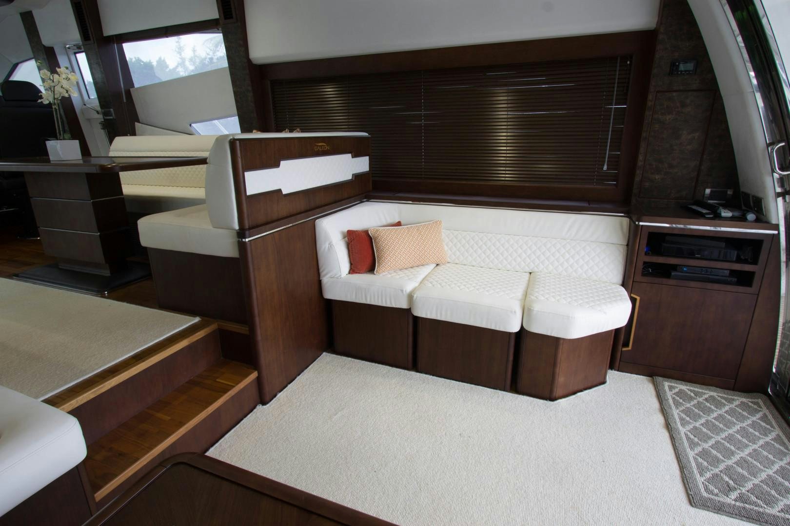 a room with a bed and a desk aboard MOODSWING Yacht for Sale