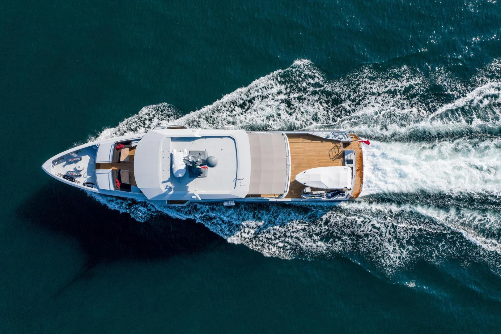 a boat in the water aboard ATOM Yacht for Sale