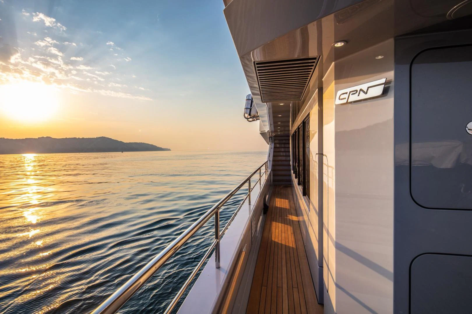 a boat on the water aboard ATOM Yacht for Sale