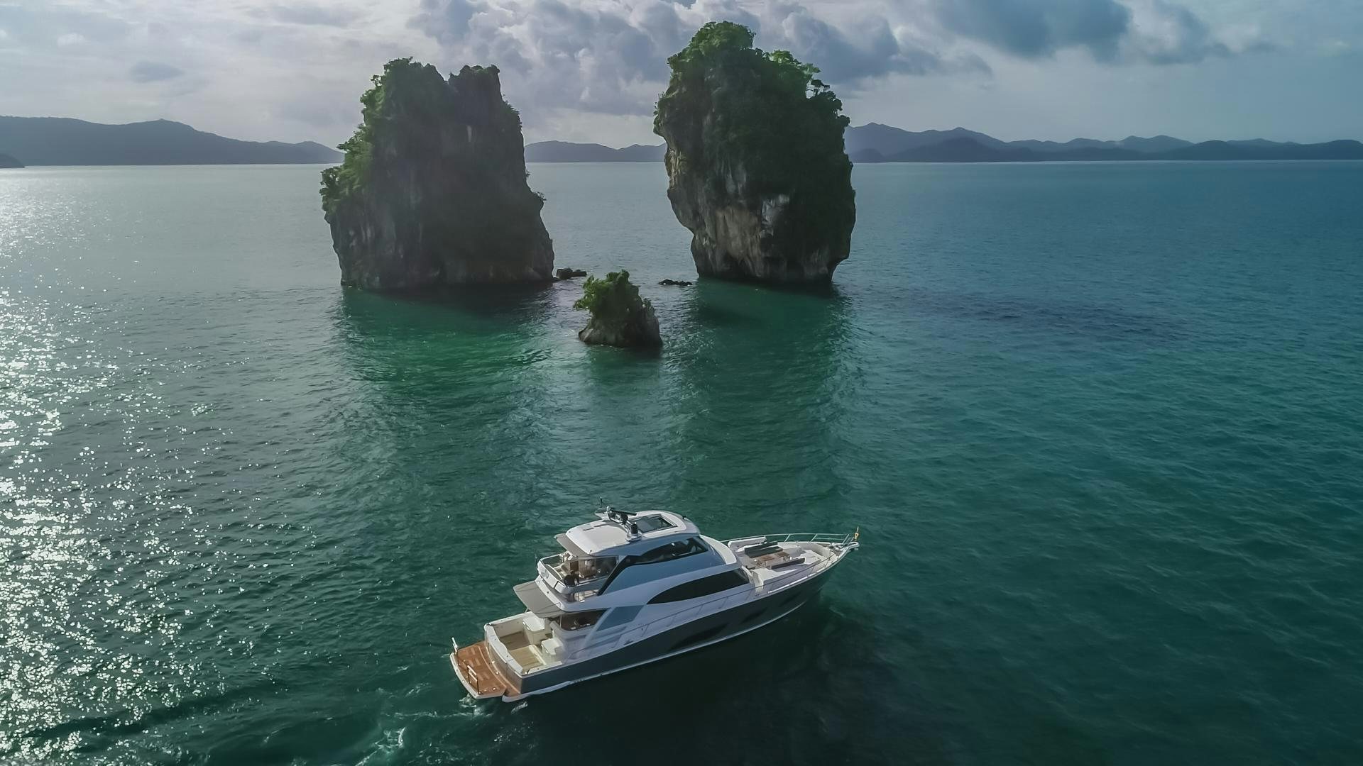 a boat on the water aboard FAT BOY Yacht for Sale