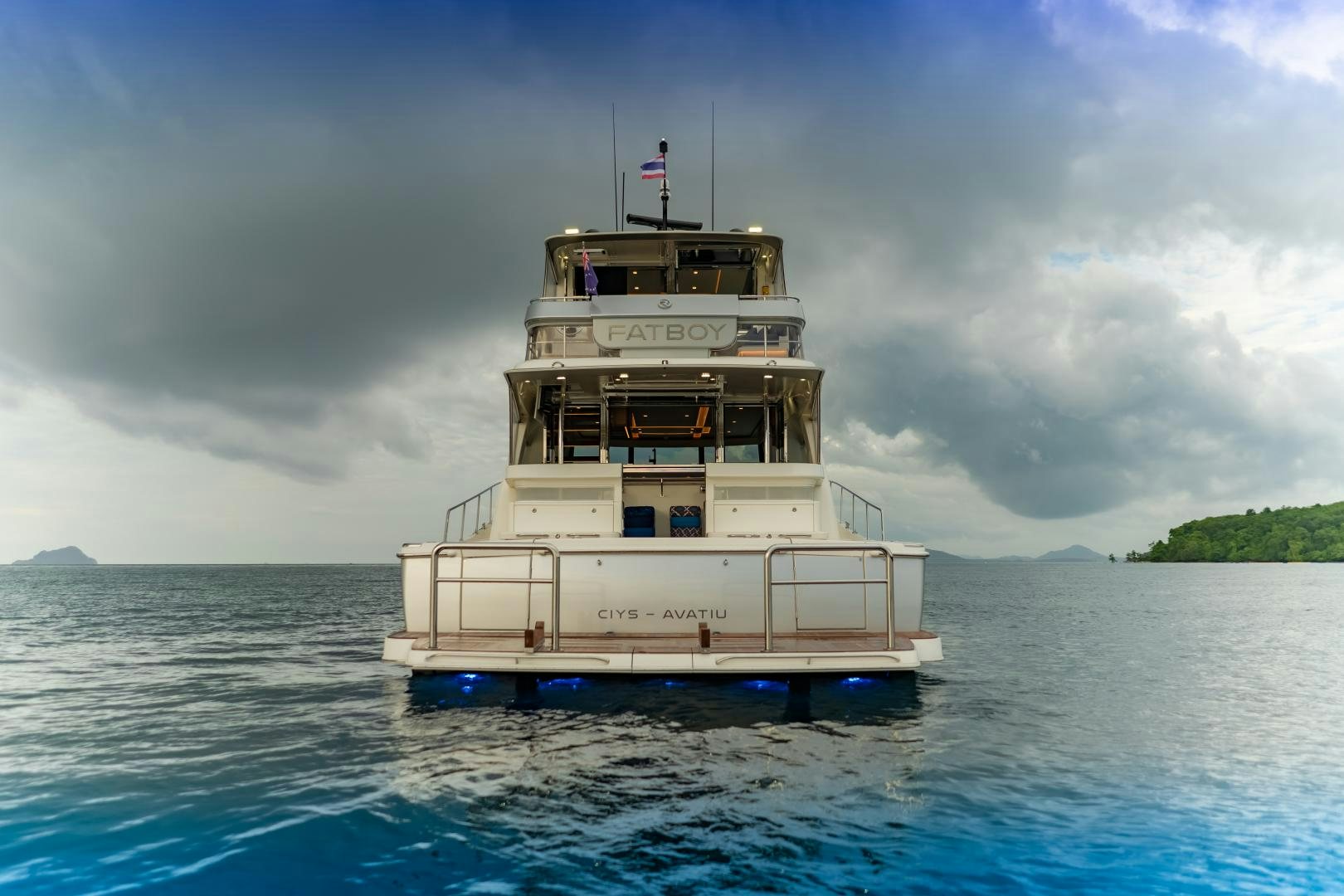 a boat in the water aboard FAT BOY Yacht for Sale