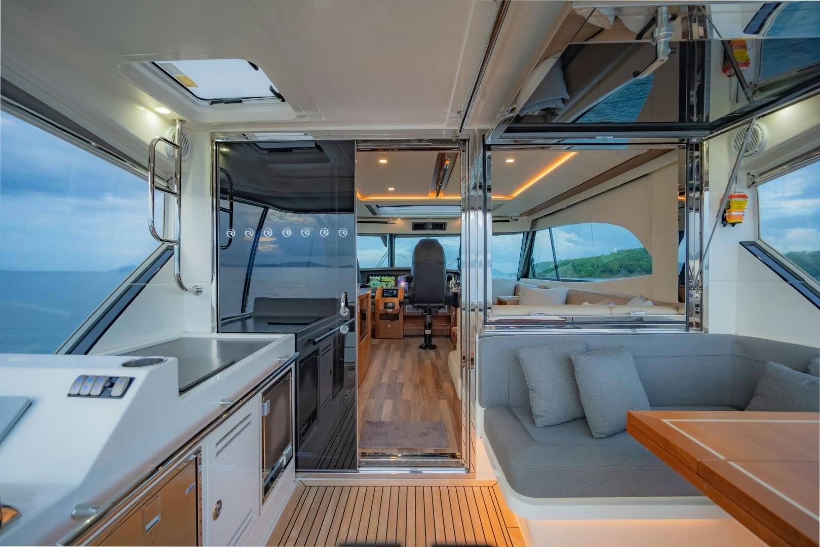 inside of a vehicle aboard FAT BOY Yacht for Sale