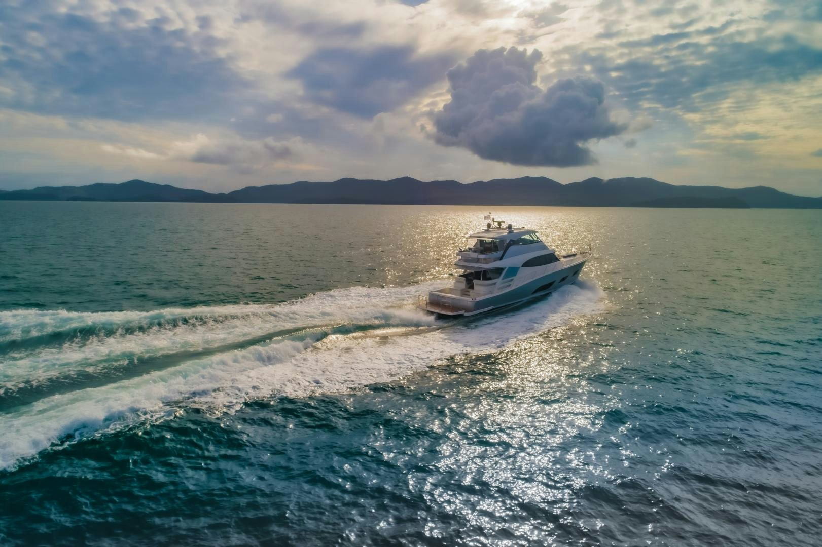 a boat on the water aboard FAT BOY Yacht for Sale