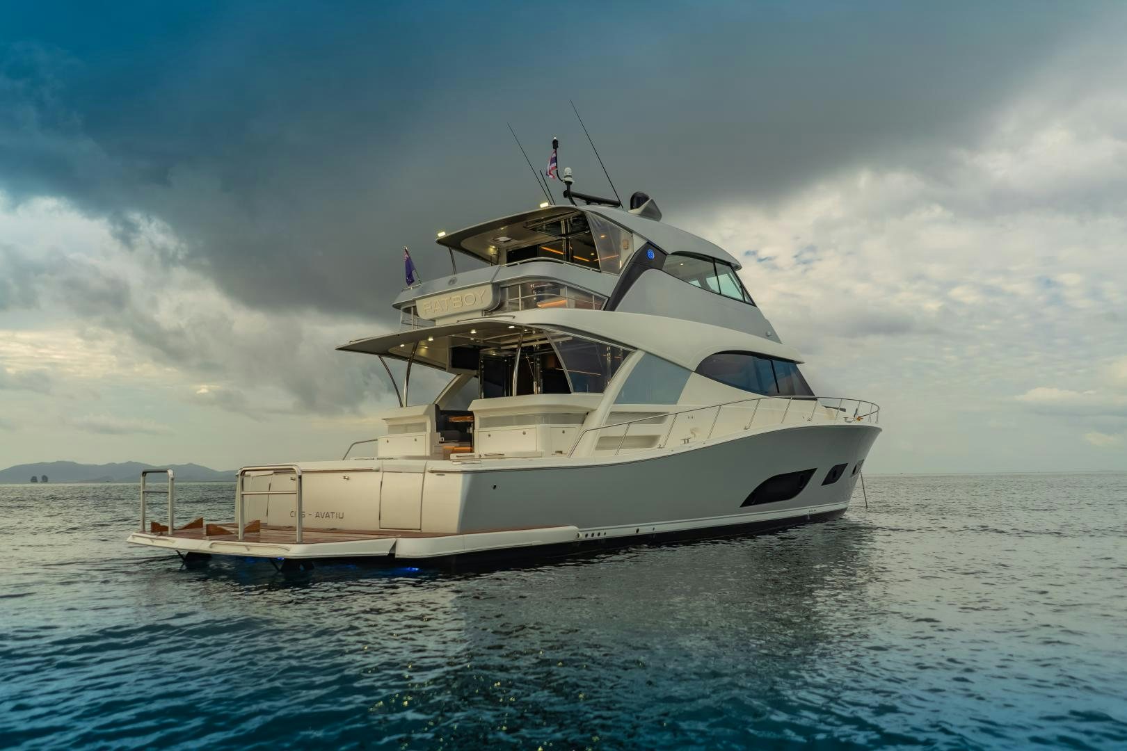 a boat in the water aboard FAT BOY Yacht for Sale