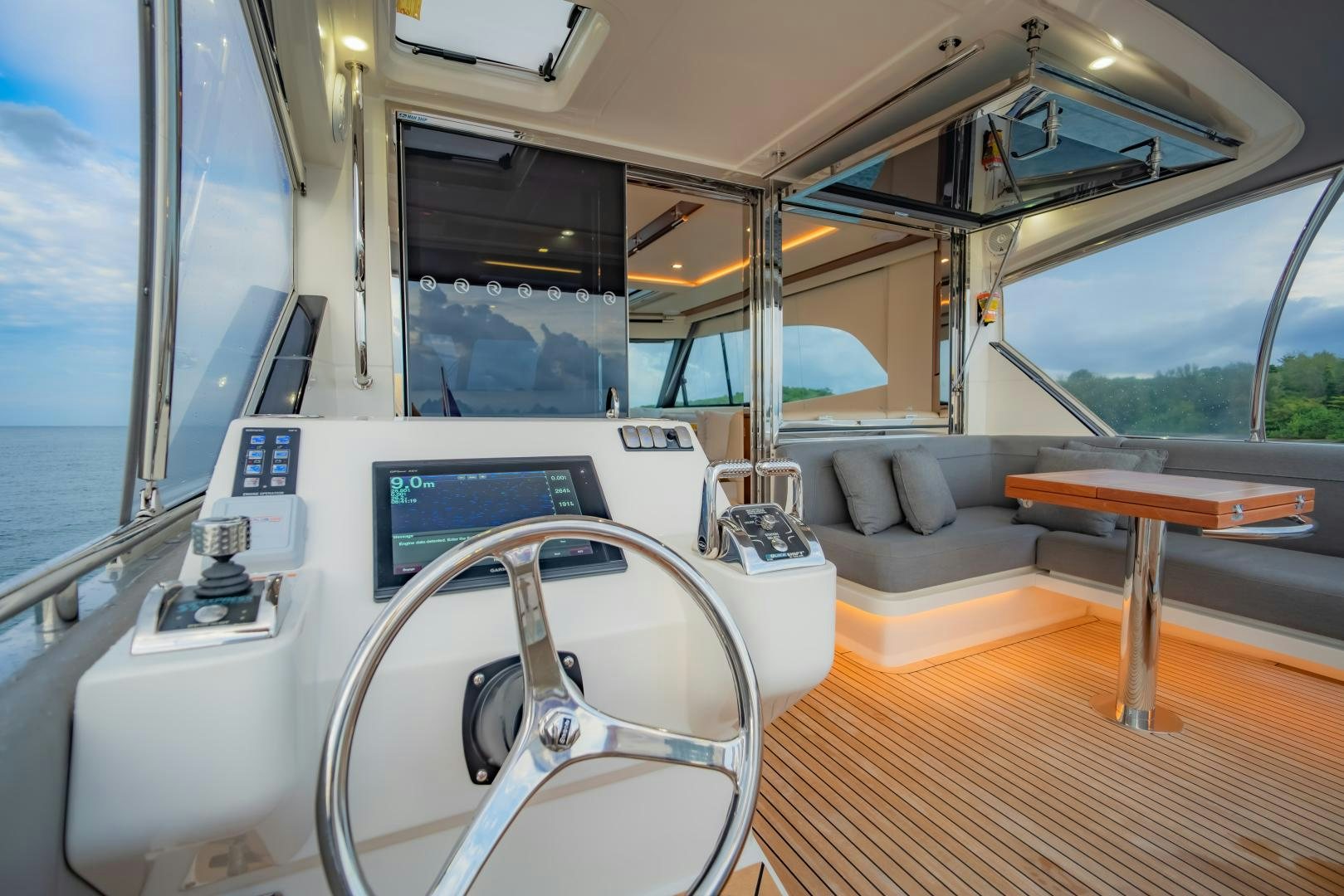 inside of a vehicle aboard FAT BOY Yacht for Sale
