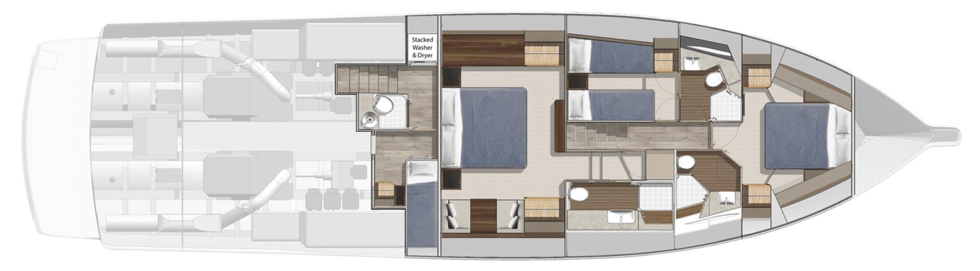 a computer generated image of a house aboard FAT BOY Yacht for Sale