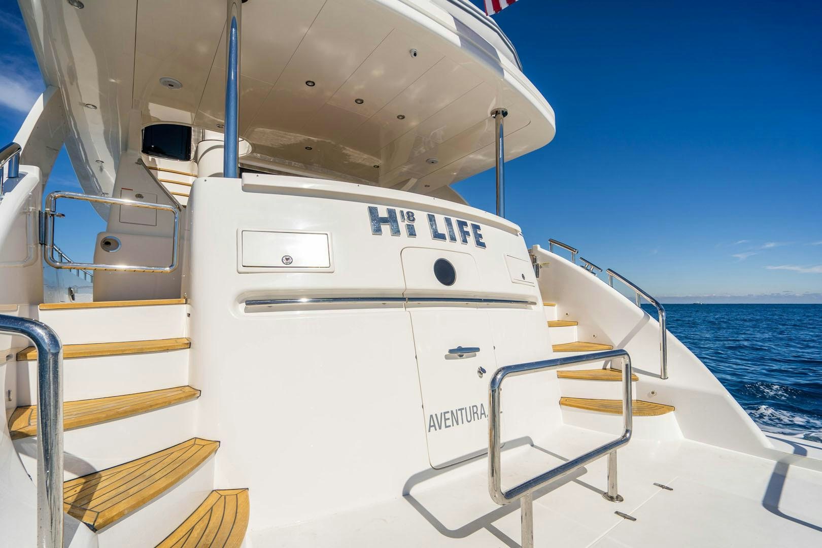 the front of a boat aboard LIFE Yacht for Sale