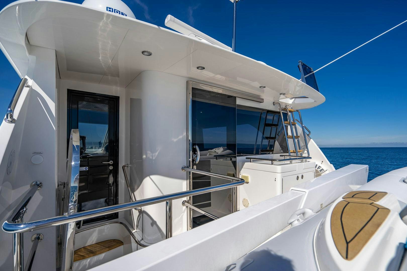 a boat on the water aboard LIFE Yacht for Sale