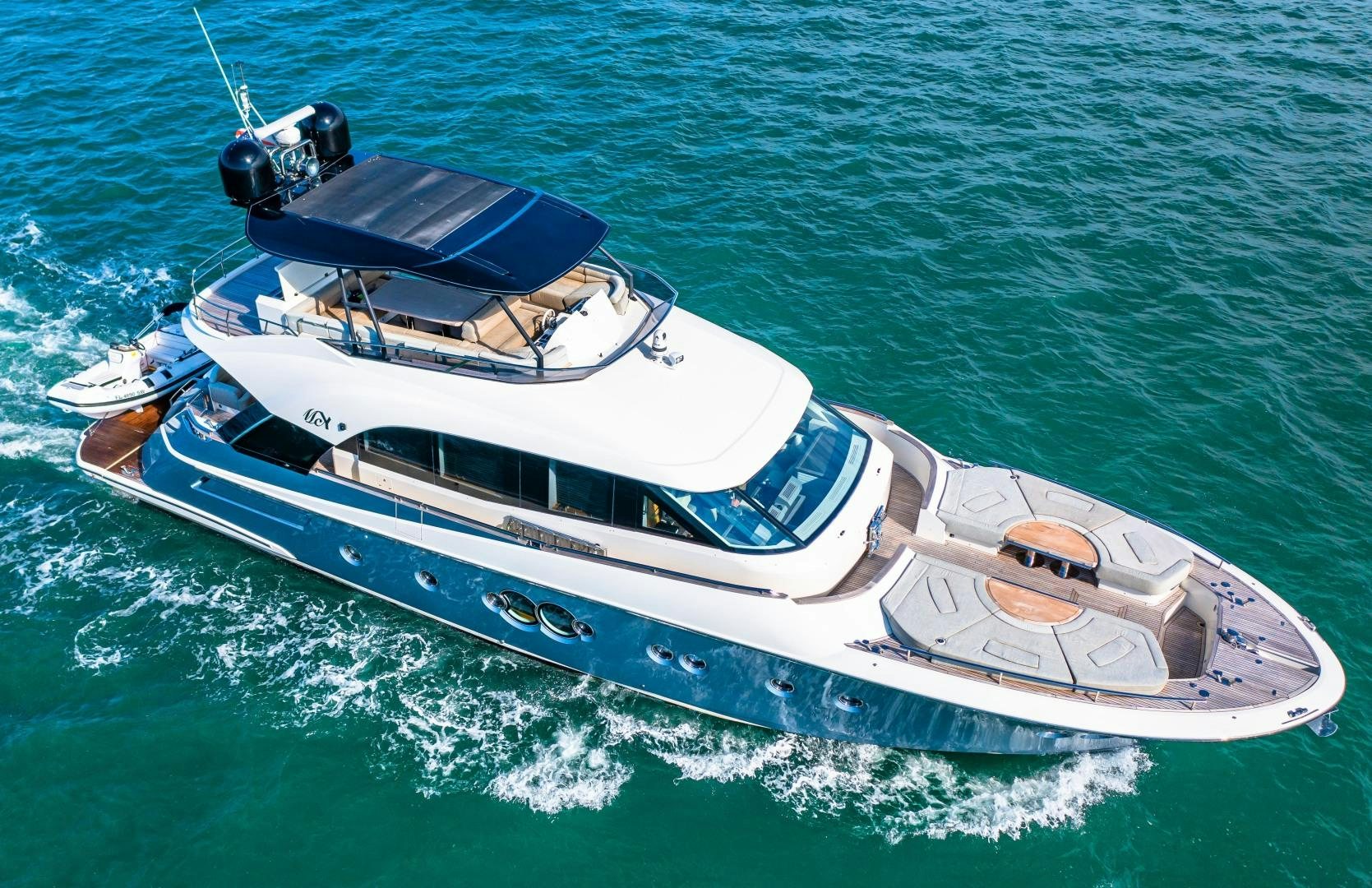 a boat on the water aboard MONTE CARLO Yacht for Sale
