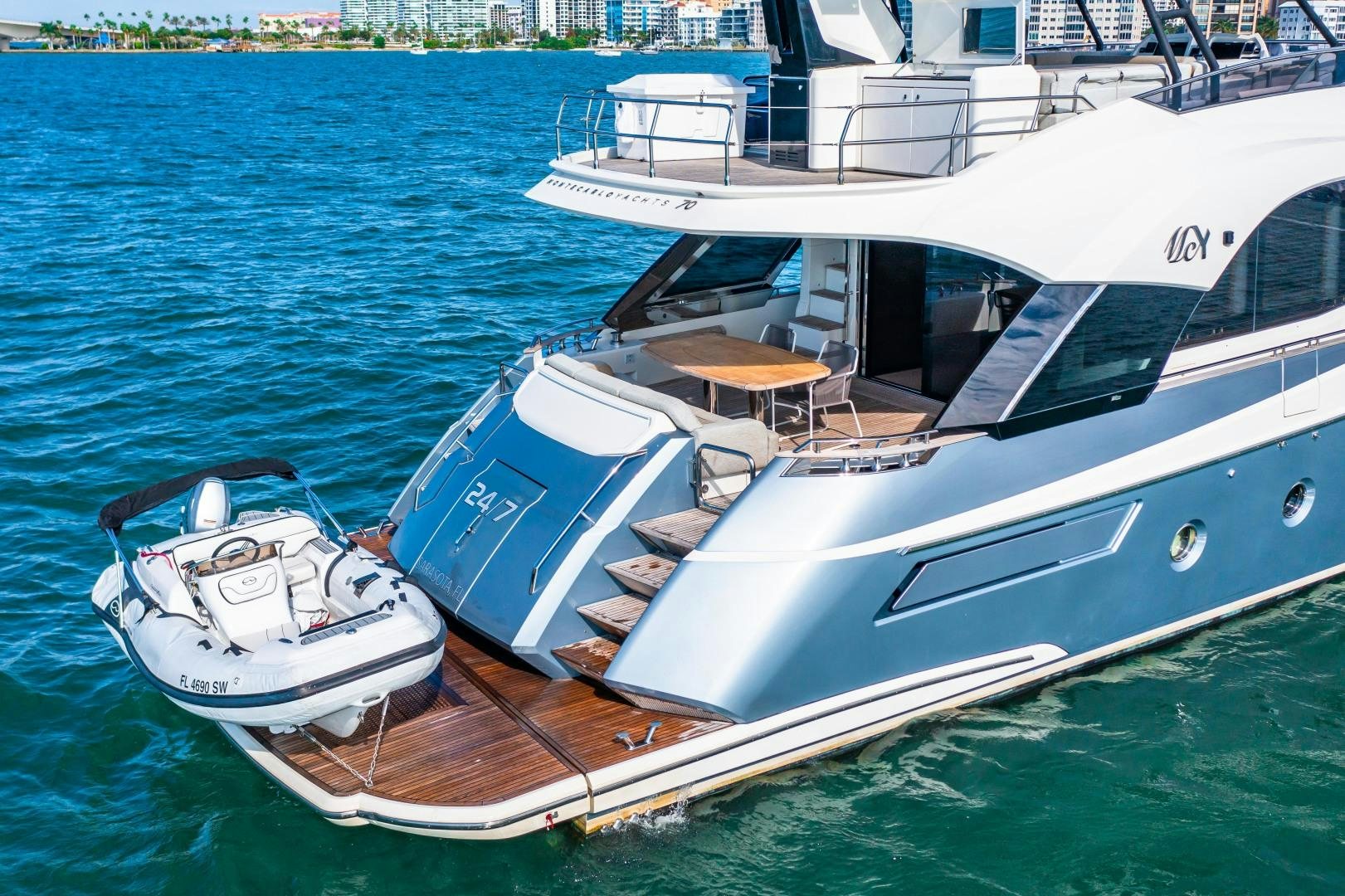 a boat on the water aboard MONTE CARLO Yacht for Sale